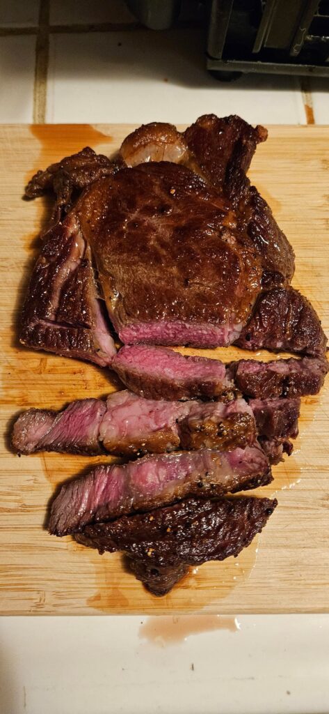 First steak in a month, good to be back