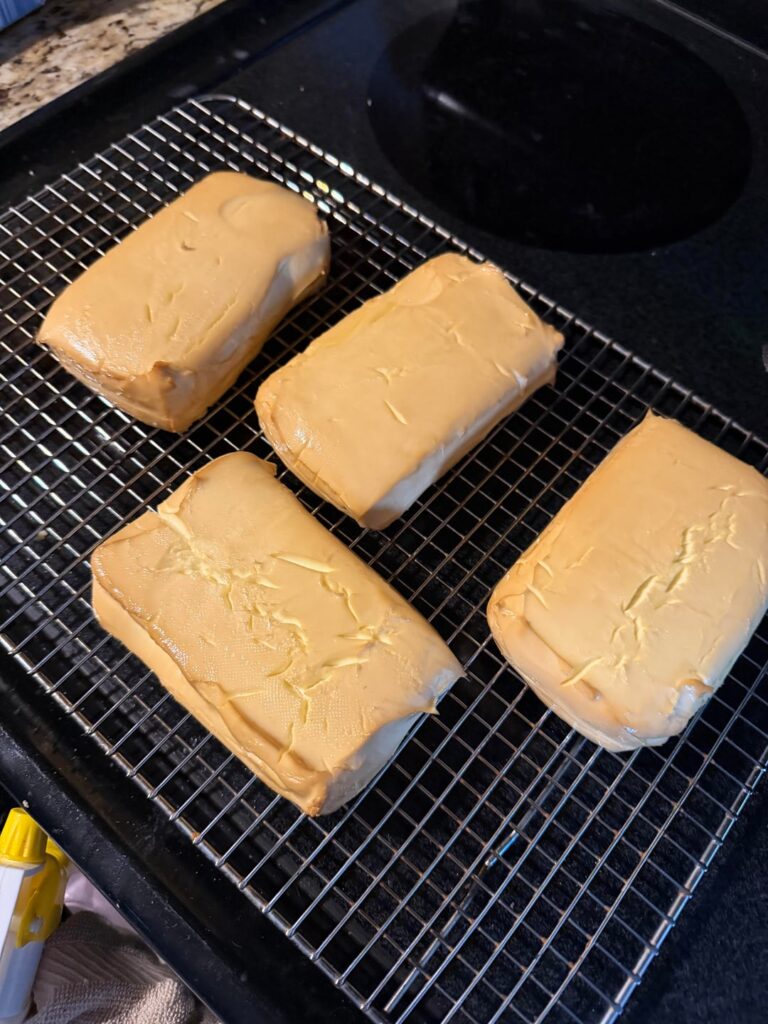 I made a smoked cream cheese cake on Sunday