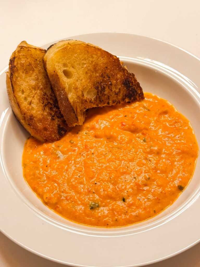Tomato soup and grilled cheese, yes please :)