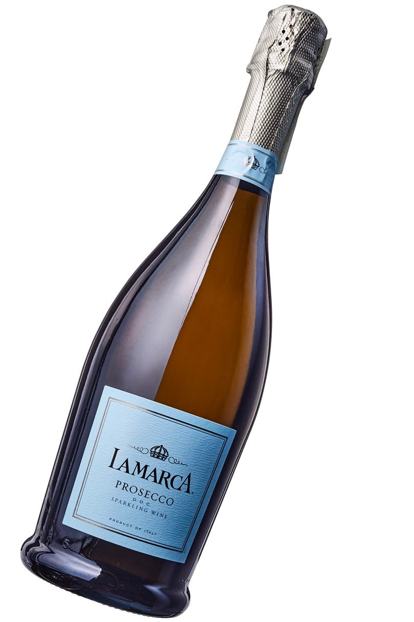 bottle of la marca prosecco a sparkling wine from italy