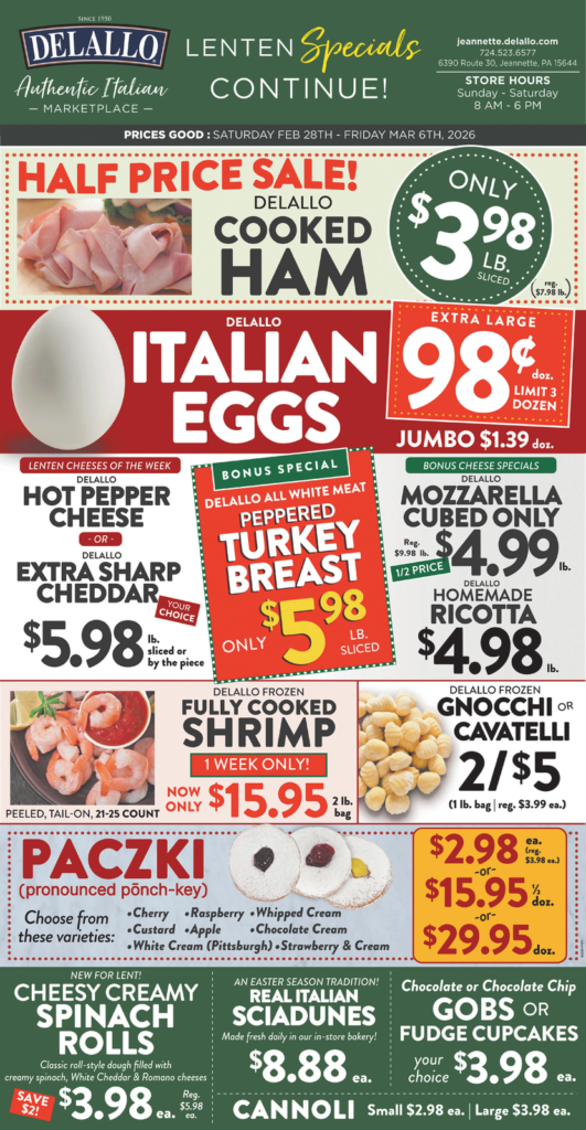 MONDAY, MARCH 2, 2026 Ad - DeLallo Italian Marketplace