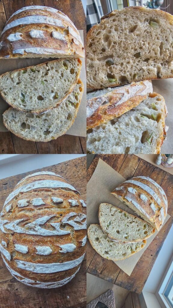 Easter Egg inspired Dill Pickle Sourdough
