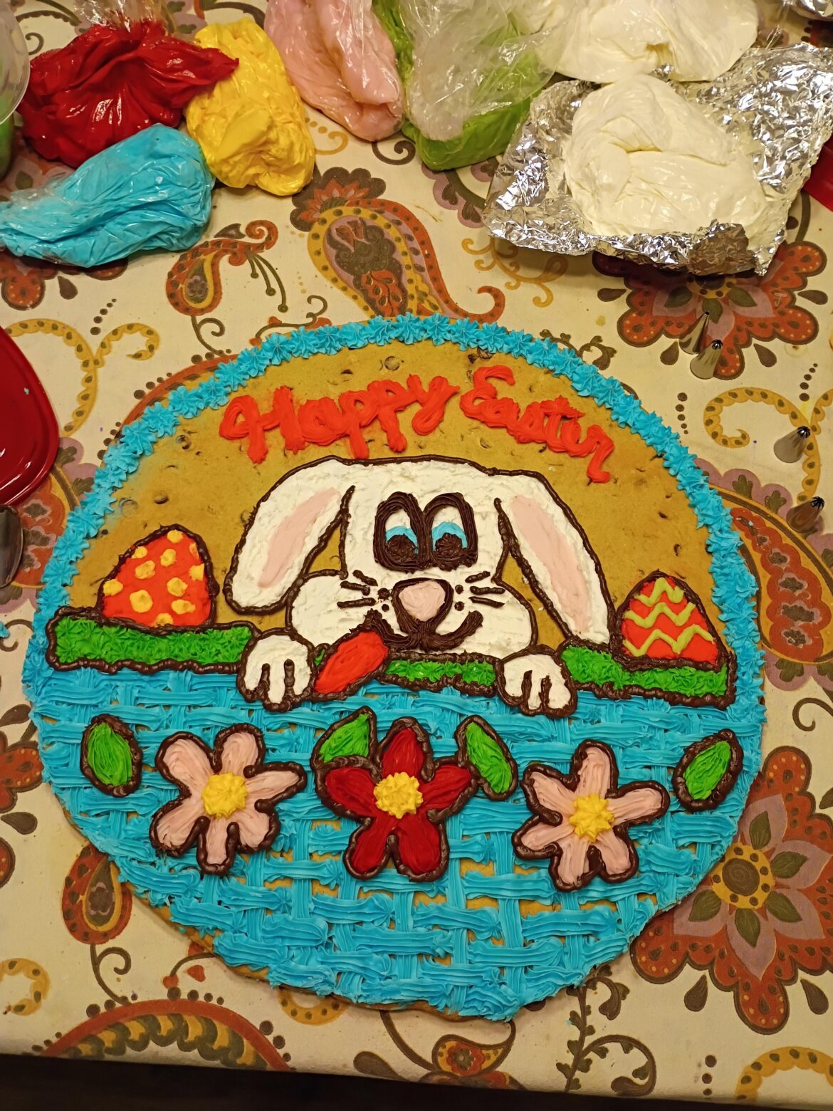 How'd I do? ( My first cookie cake)
