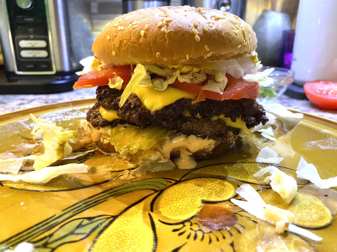 Cheeseburger I made just the way I like it.
