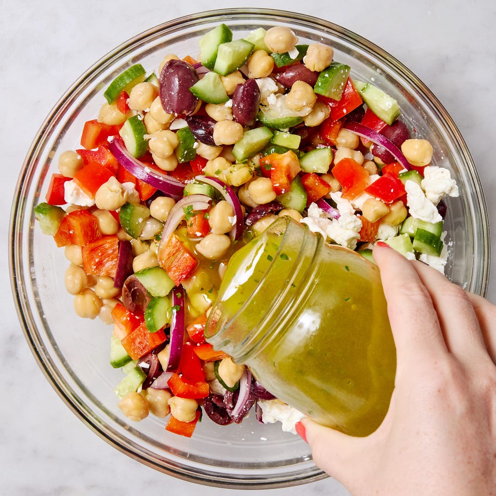 mediterranean chickpea salad stills