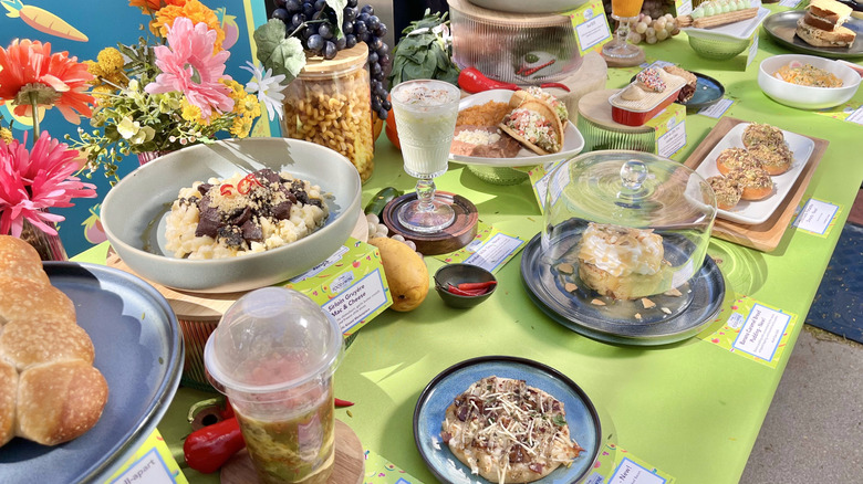 Close-up of table with food at the Disney California Adventure Food & Wine Festival