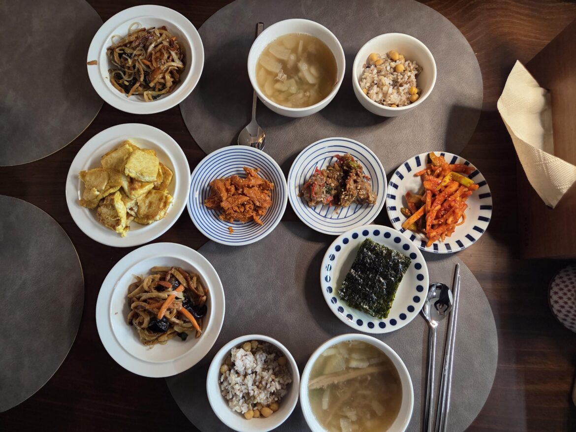 This is what Korean family dinner looks like