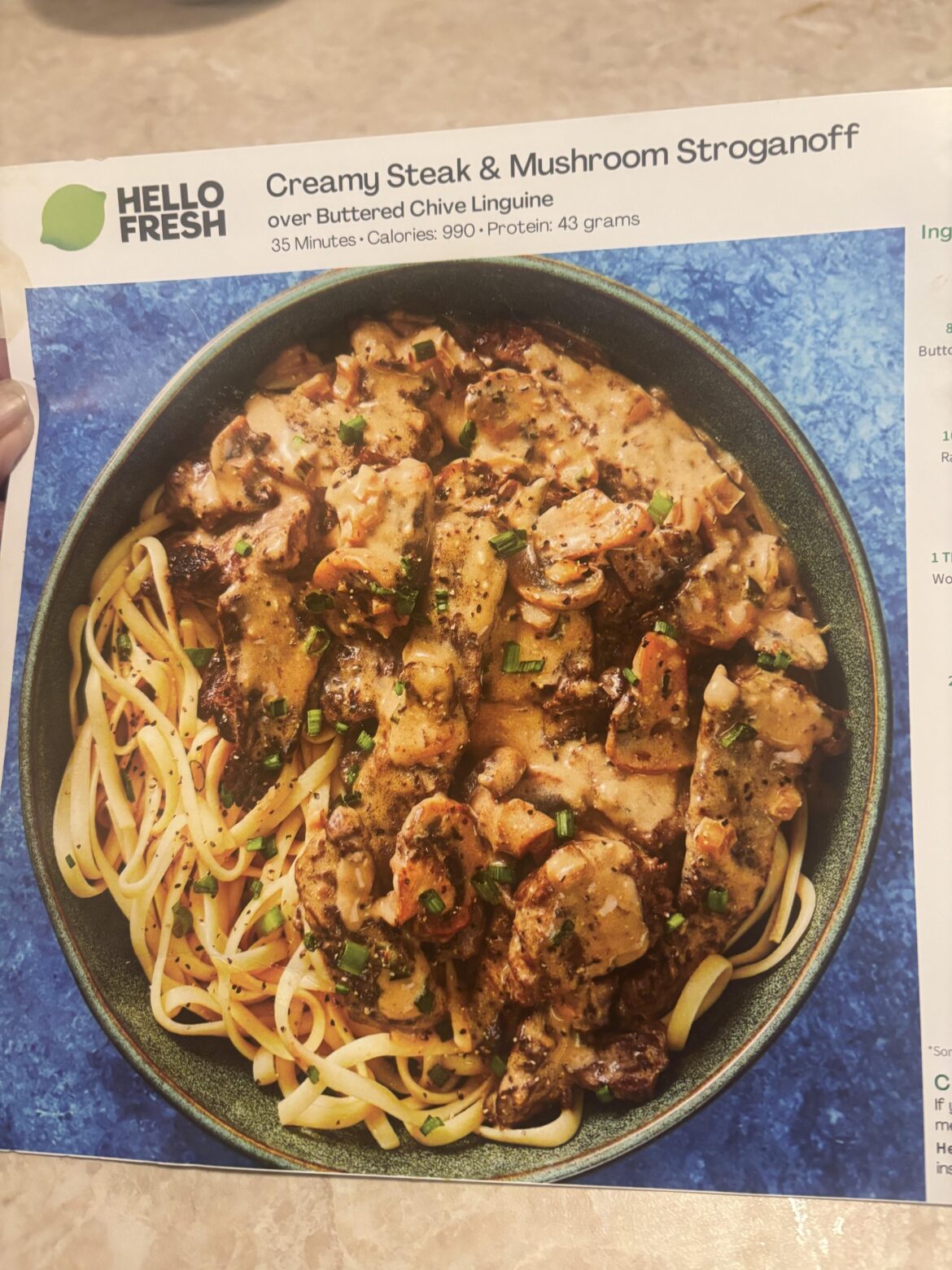 If you get the Creamy Steak & Mushroom Stroganoff