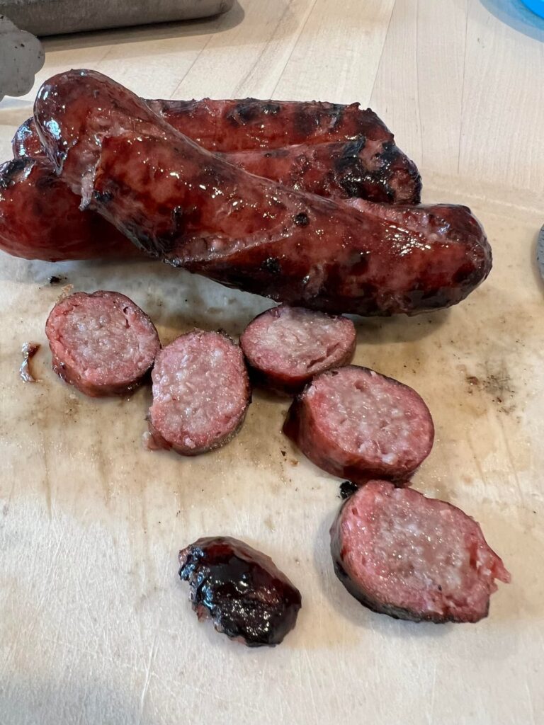 Was smoking other meat, so figured why not also brats for lunch?