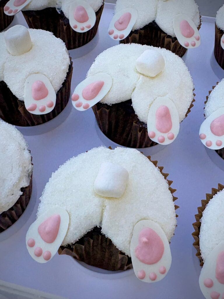 Getting ready for Easter with Bunny Butt Cupcakes!!