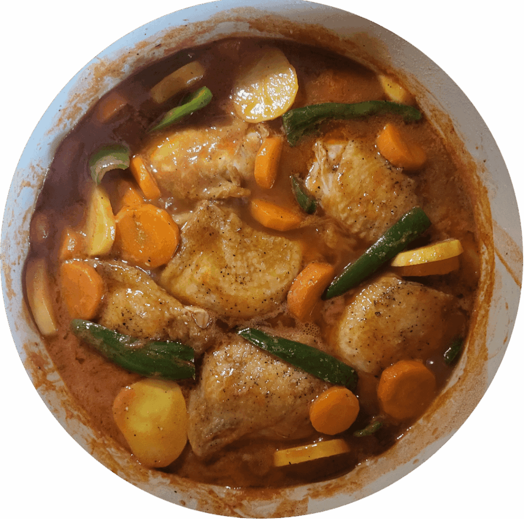 Que hierve un poco mas este estofado de pollo.