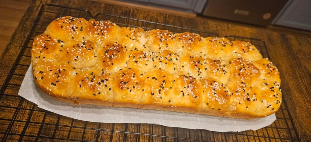 Made a "honeycomb" brioche for my friend for Eid