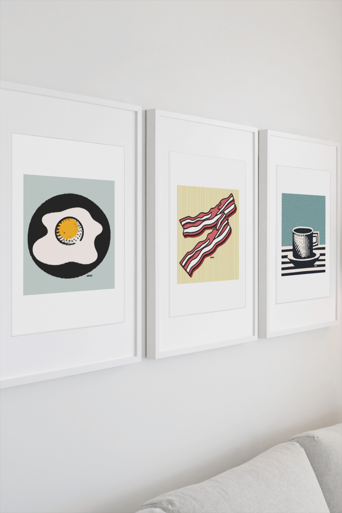 My to 3 breakfast foods turned into art