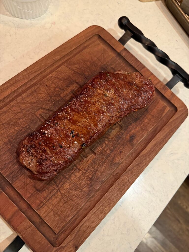 Last nights strip steak