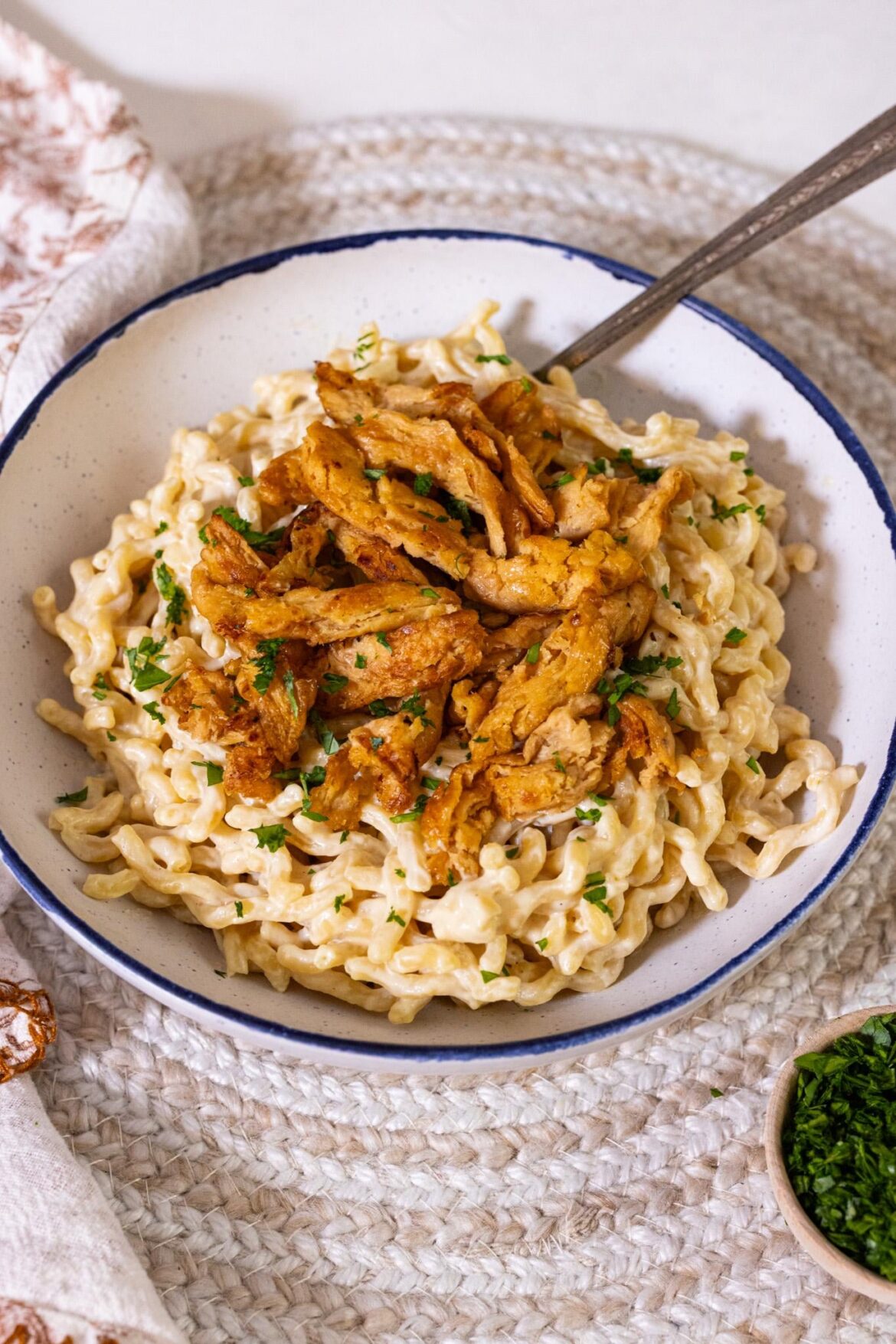 Creamy Vegan Chicken Alfredo