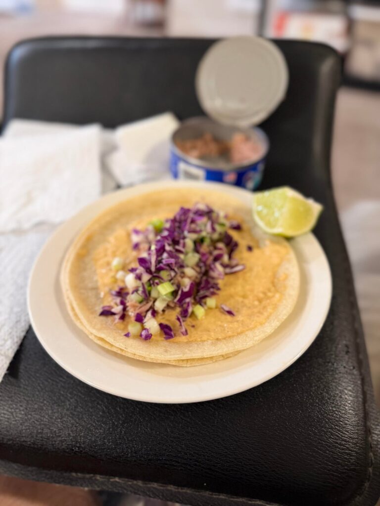 Canned tuna tacos