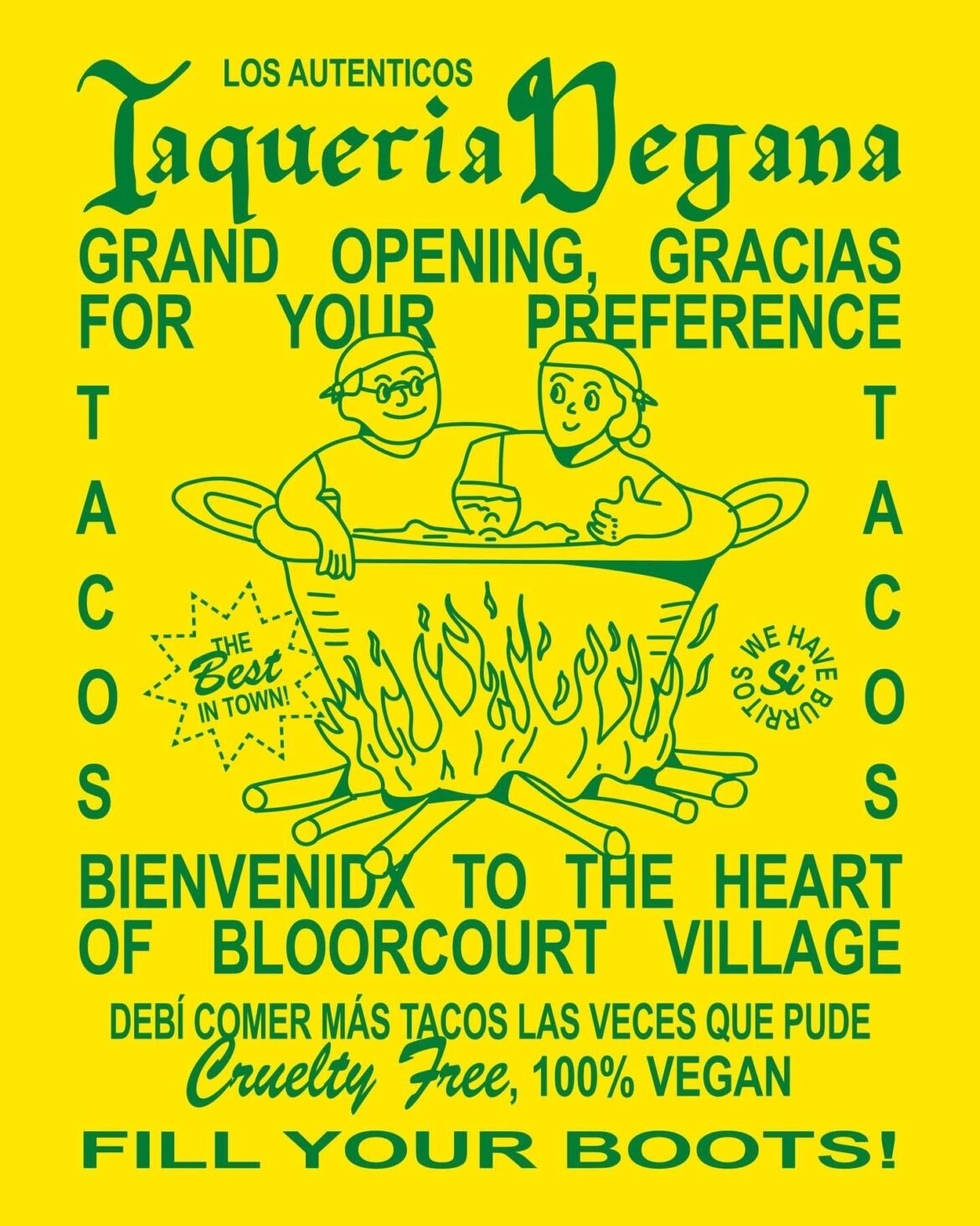 Taqueria Vegana is opening a second location at 975 Bloor W
