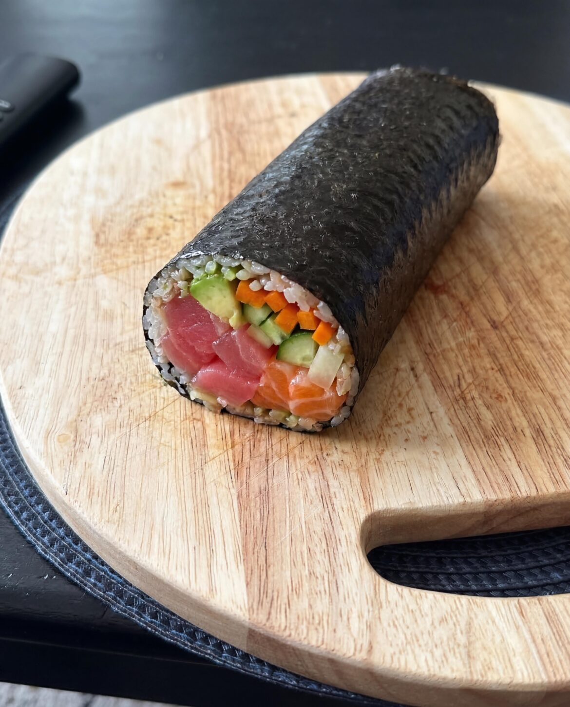 My husband is really proud of his sushiburrito but he doesn't use reddit