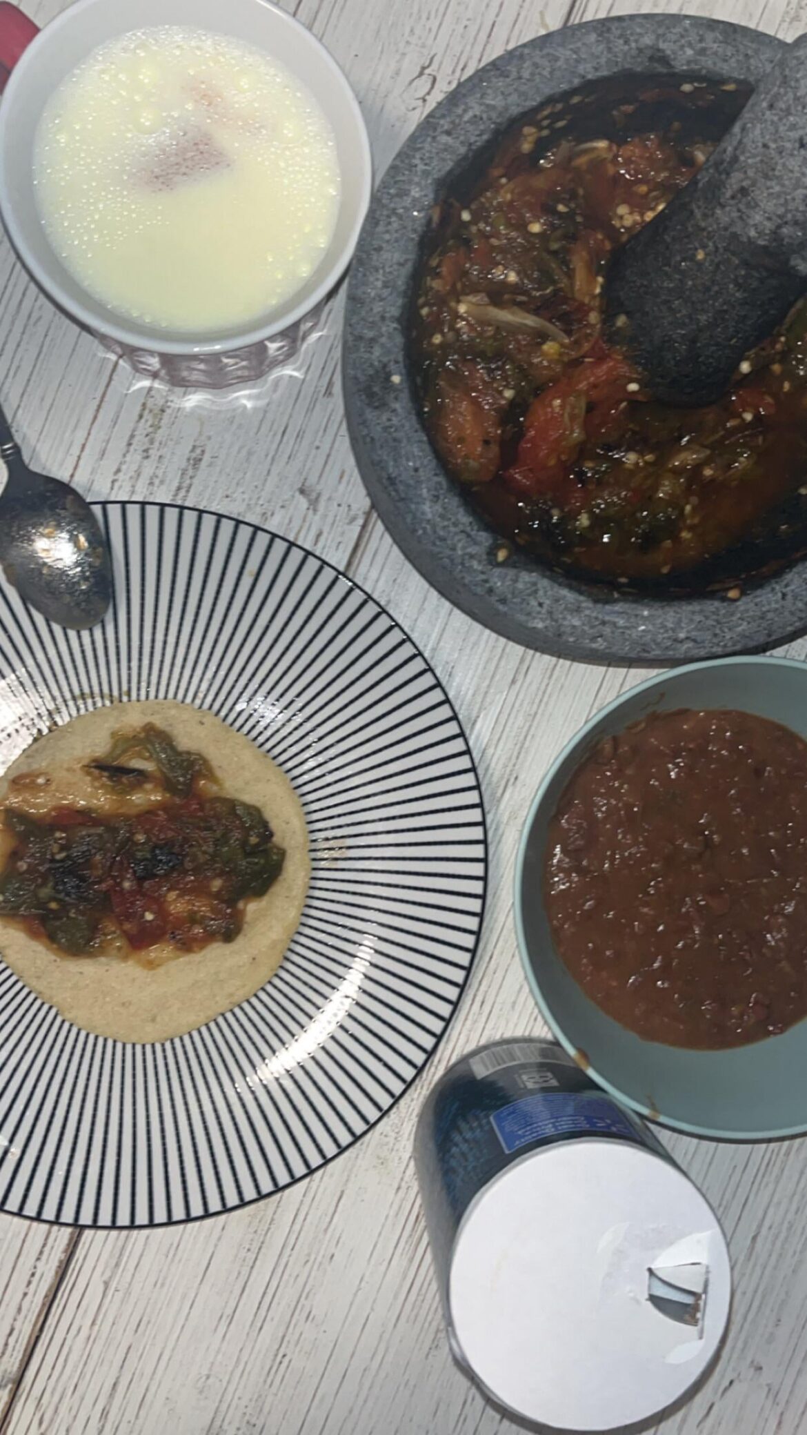 Taco de salsa de Molcajete