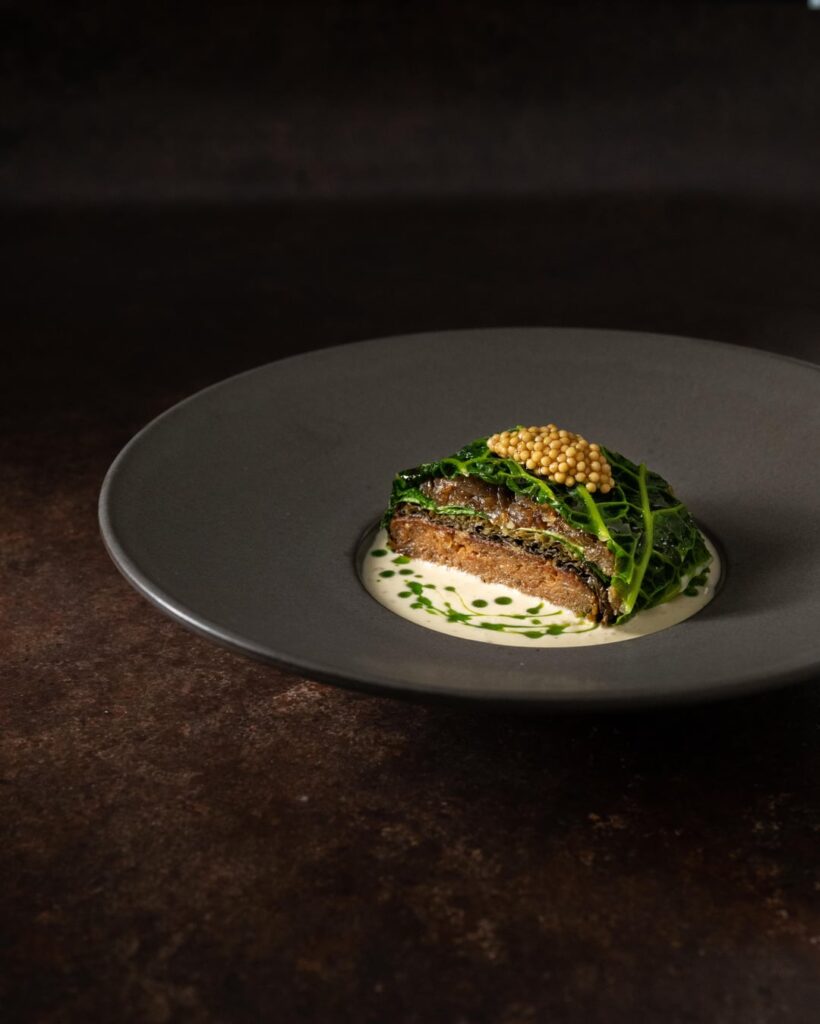 celeriac nama fu | savoy cabbage | mint | mustard celeriac nama fu | savoy cabbage | mint | mustard