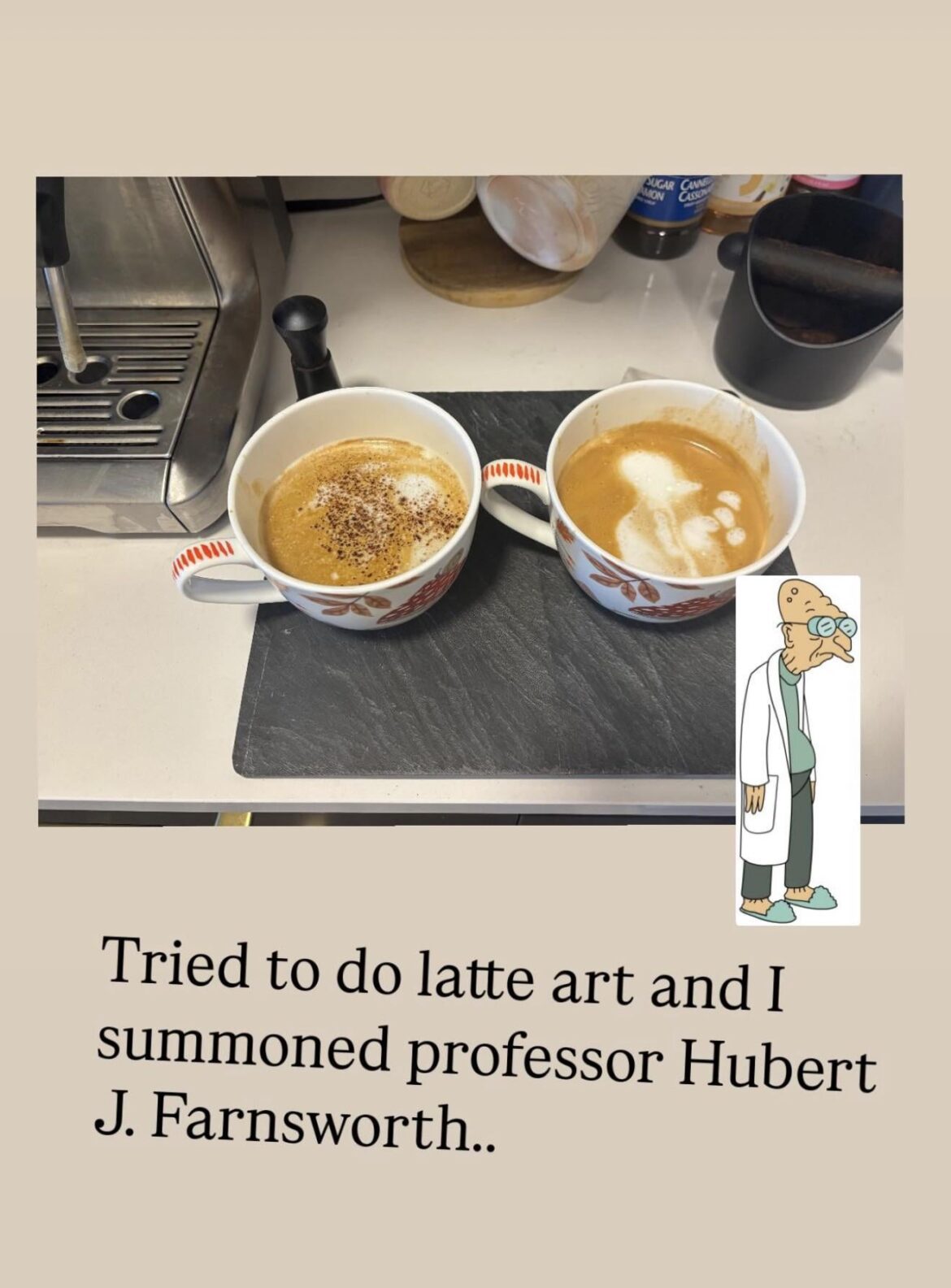 Experimenting with Latte art..