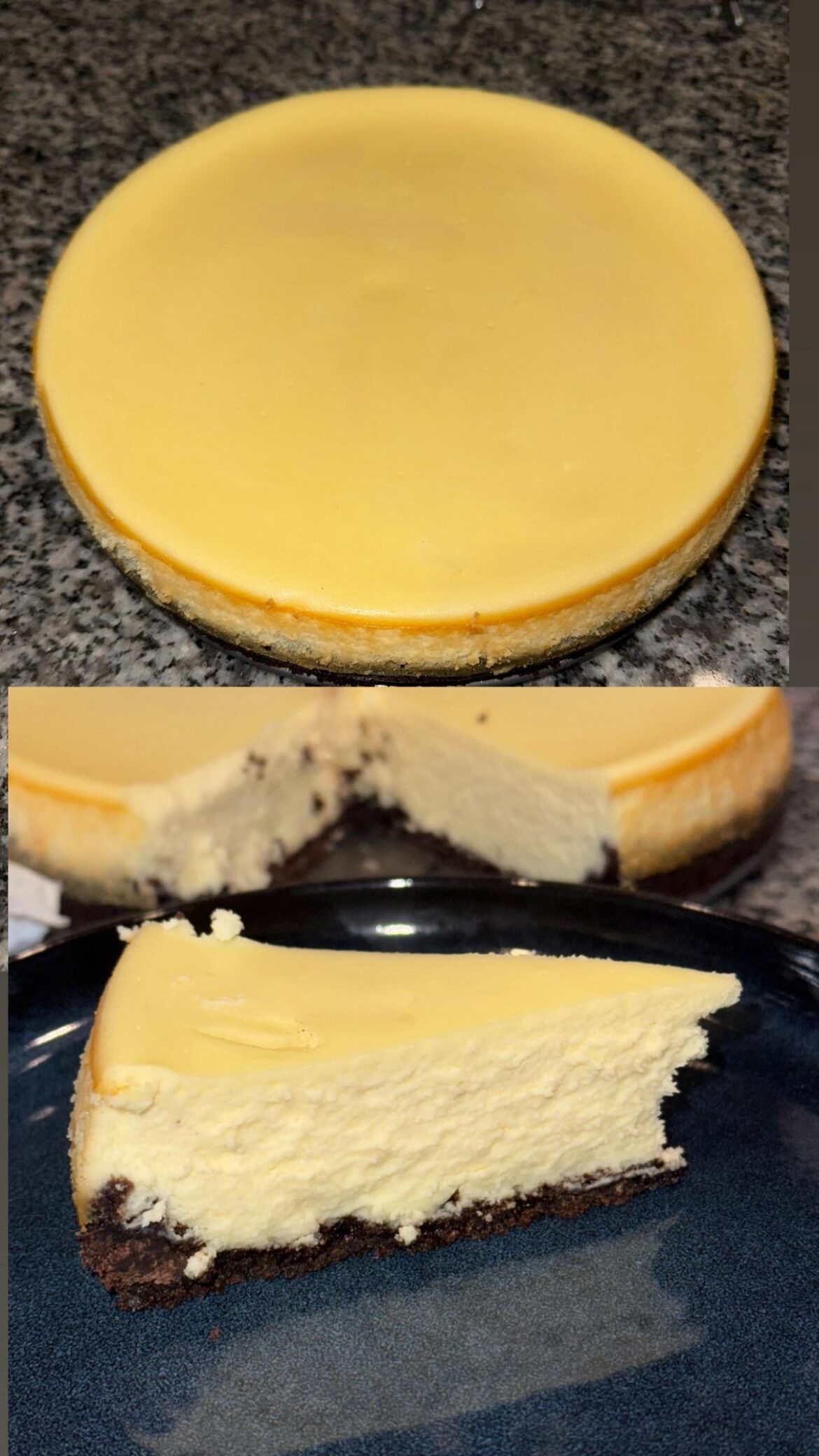 Cheesecake with a coffee and cream chocolate cookie crust!