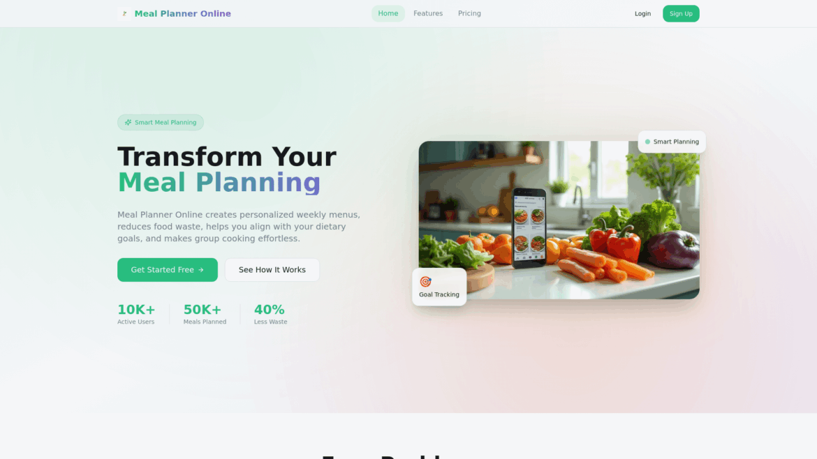 Transform Your
Meal Planning