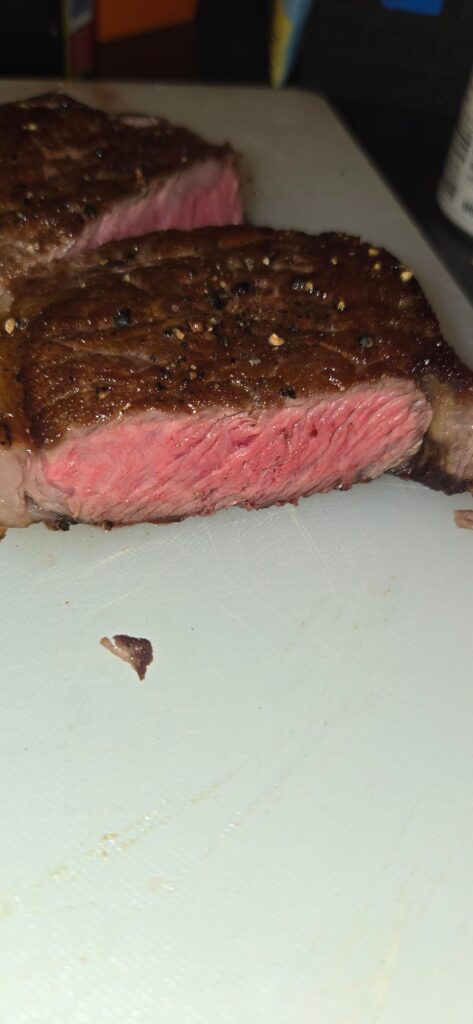Pan seared Ribeye gone right