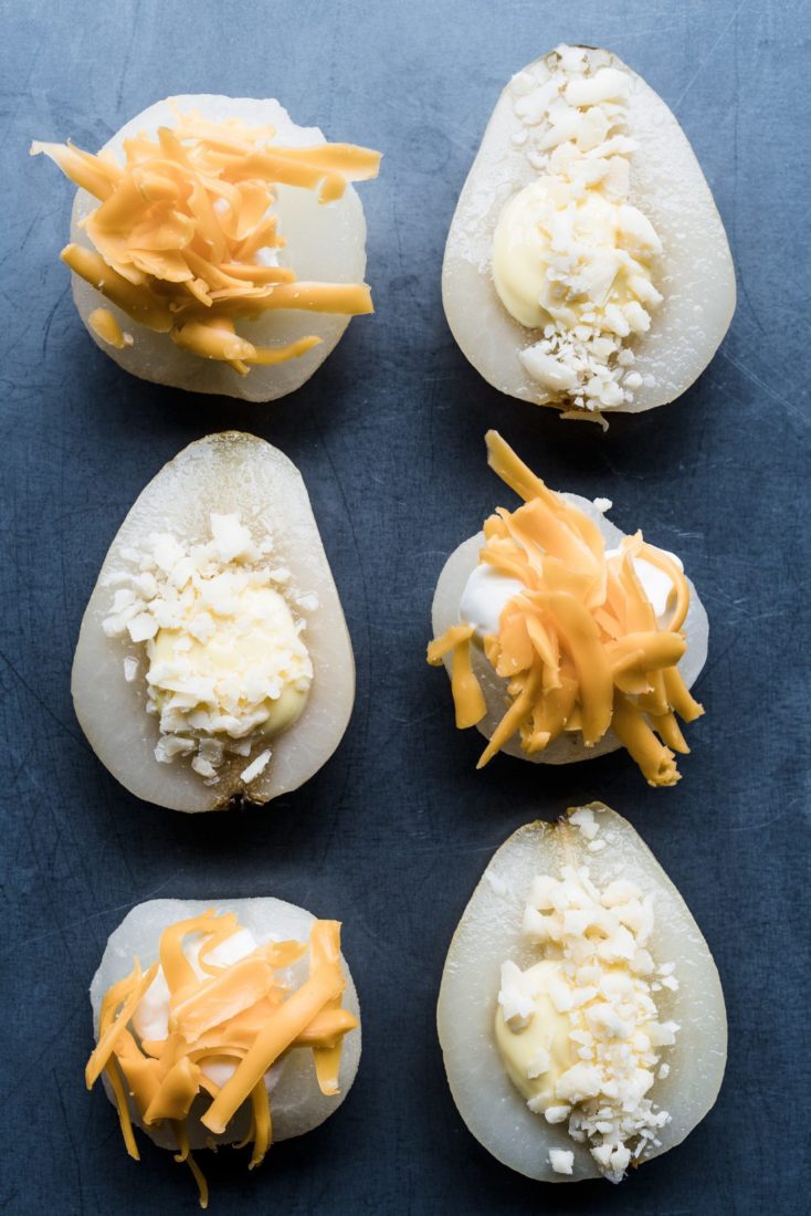 PEAR SALAD
“You got pears out of a deviled egg tray with cheese and mayo or you didn’t get pears at all,” says chef Justin Burdett of Local Provisions in Asheville, North Carolina.  Here’s his elevated version of the Southern classic.
> Get the recipe