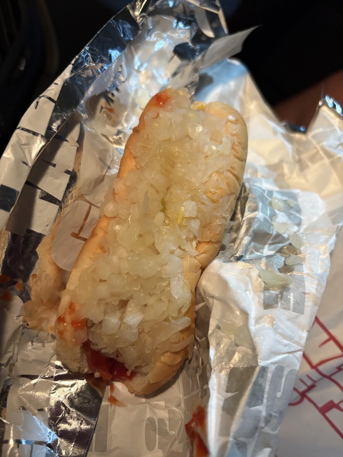 Sheetz Hot Dog. Didn’t even know extra onion was an option