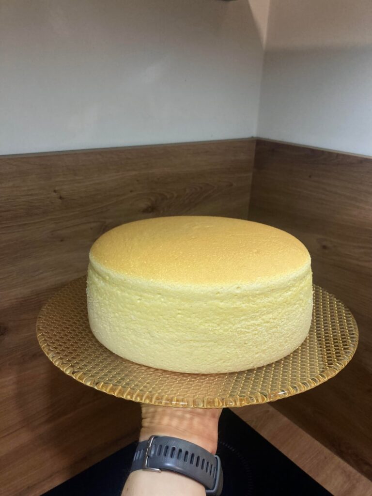 Made a massive japanese cheesecake