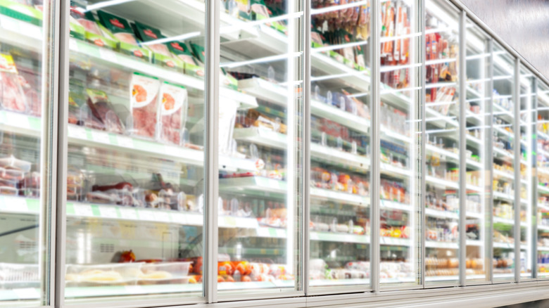 Refigerator displays in a store