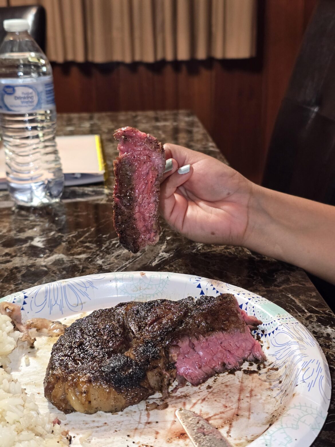 Seared until 90 internal temp, smoked until 130