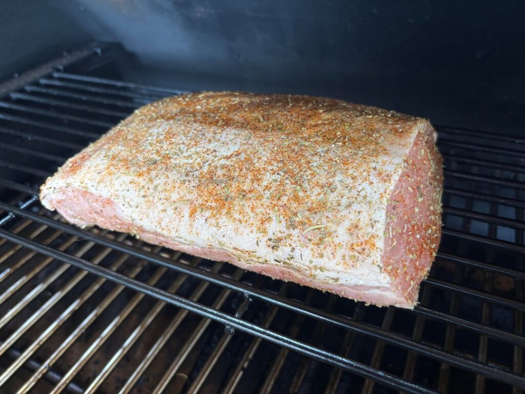 Smoked up a boneless pork sirloin roast