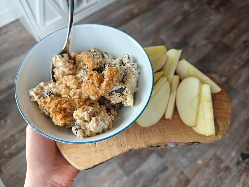 Pb cookie dough protein bowl