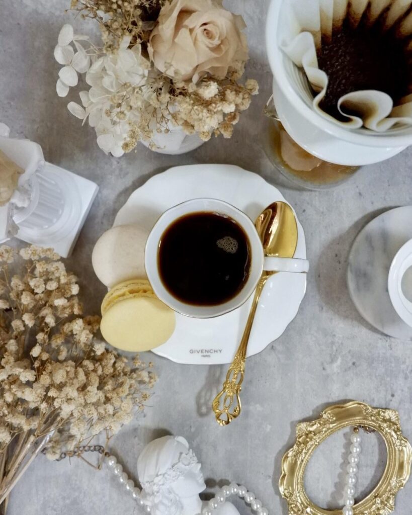 Just recently finished Bridgerton and now my coffee setup needs to be extra fancy✨