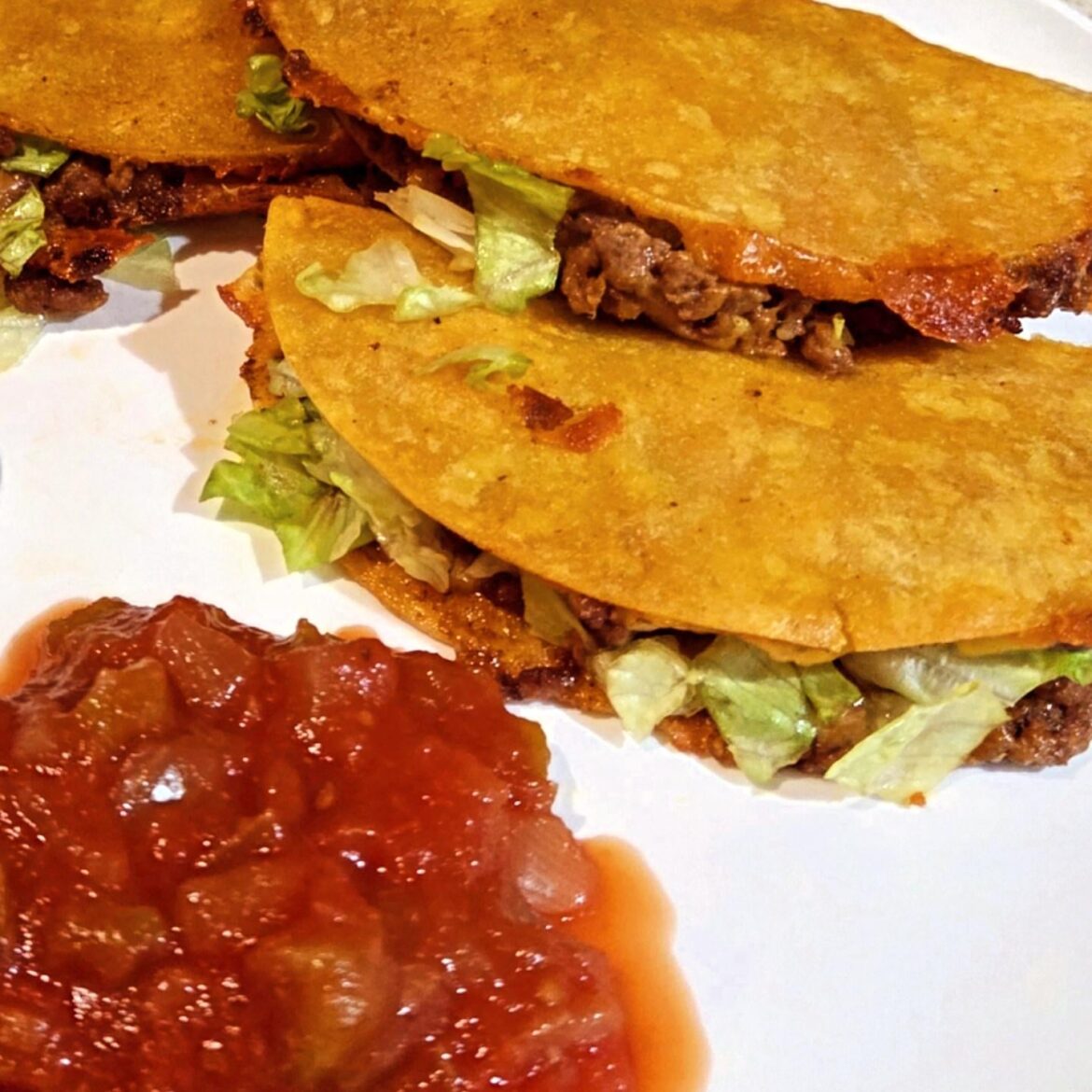 Crispy baked tacos.