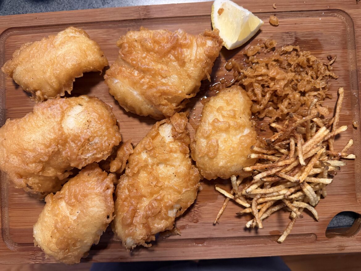 Deep fried cod