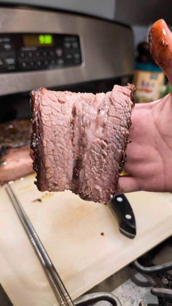 Scallions and sesame oil are great on any smoked meat