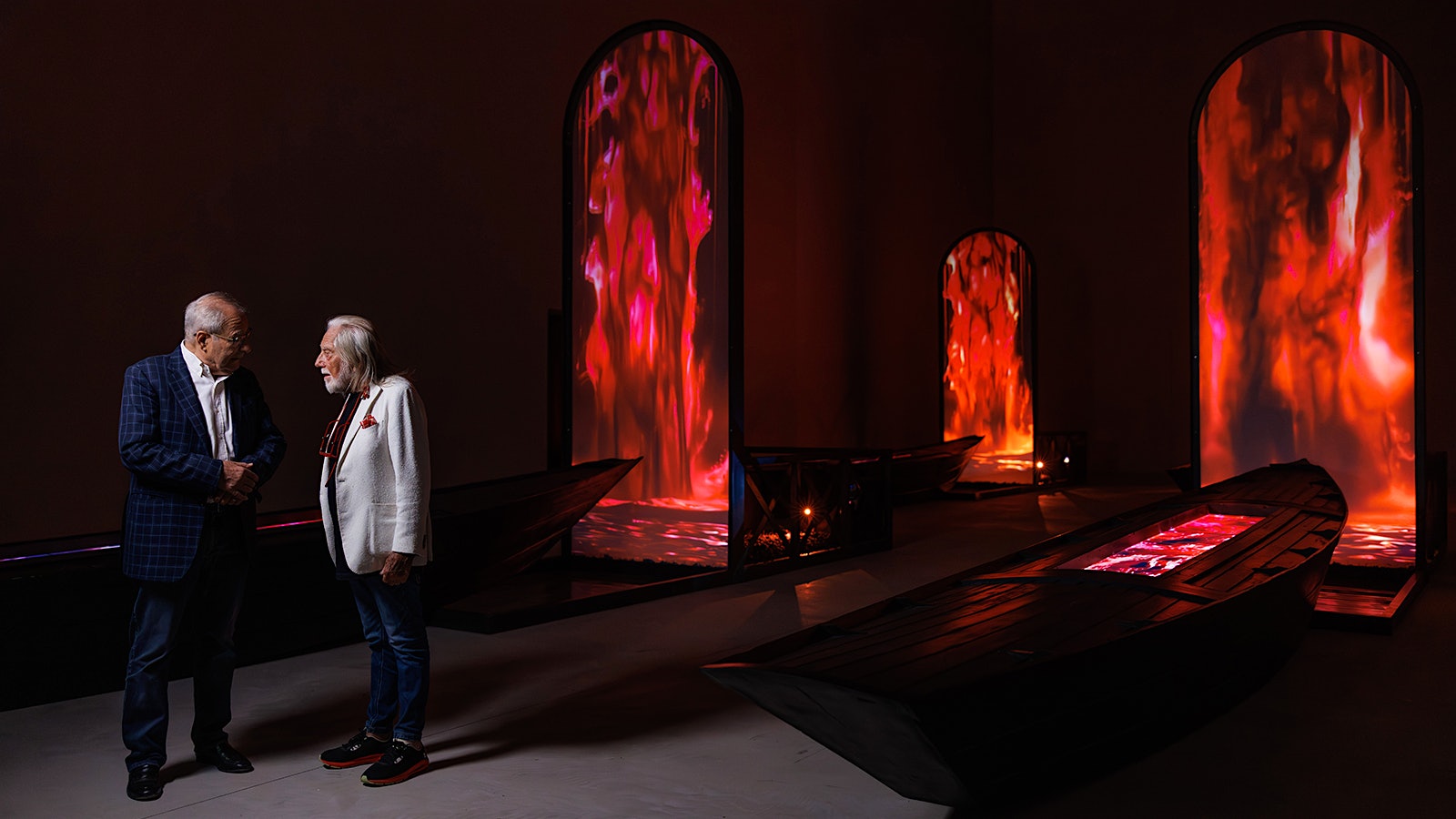  Sandro Boscaini with Fabrizio Piezzi at Monteleone21.] 