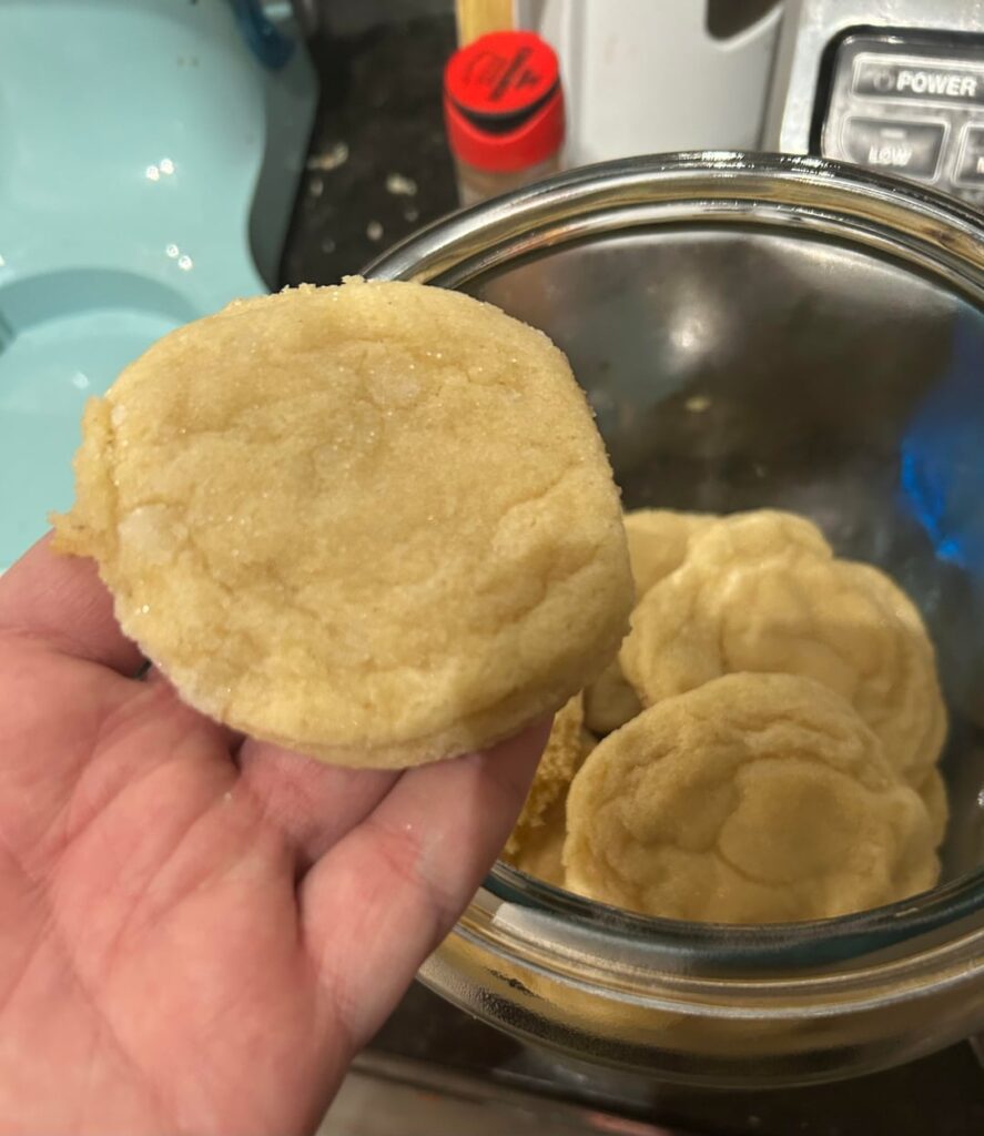 Made Sugar Cookies with Cheesecake Filling