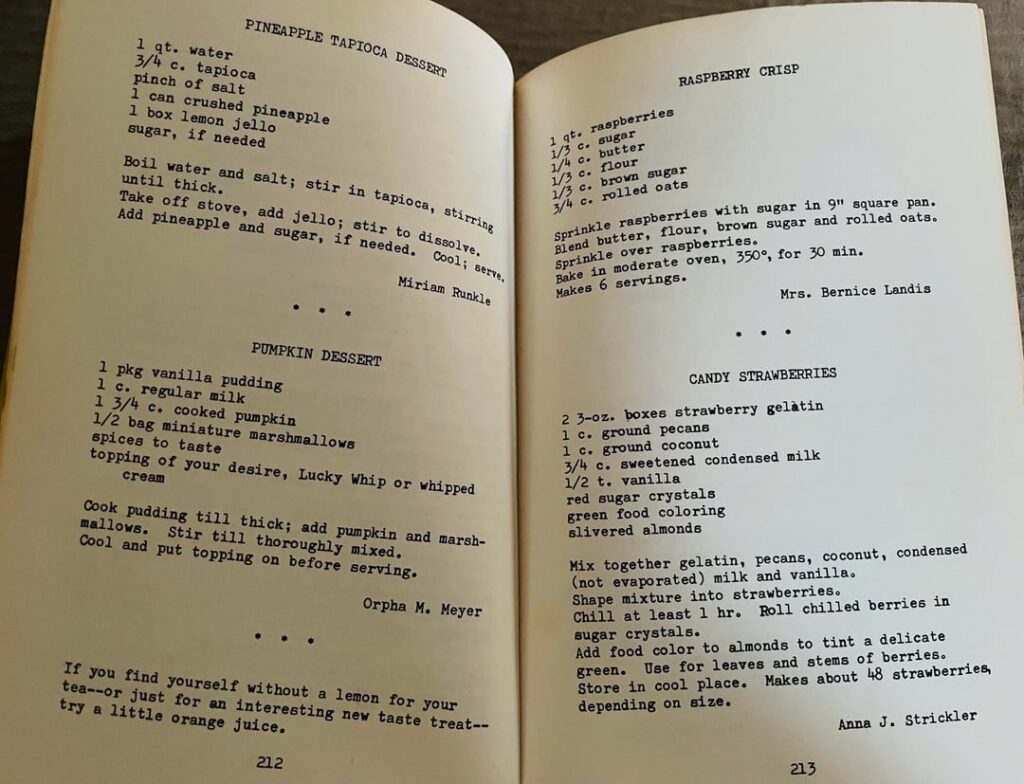 Bountiful Harvest church book from the 1970s part 3