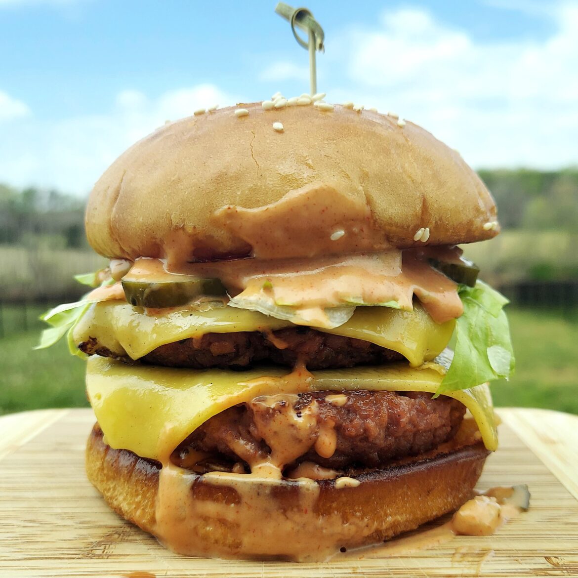 Made a copycat version of the Big Arch, which I gladly ate, unlike the McDonald's CEO