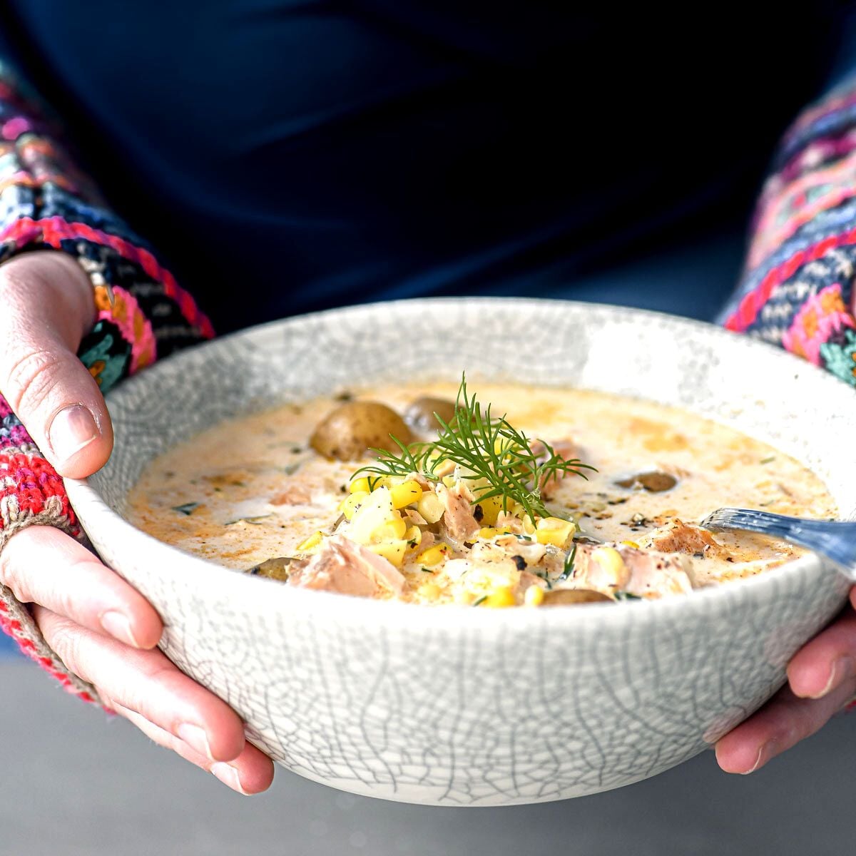 smoked salmon chowder.