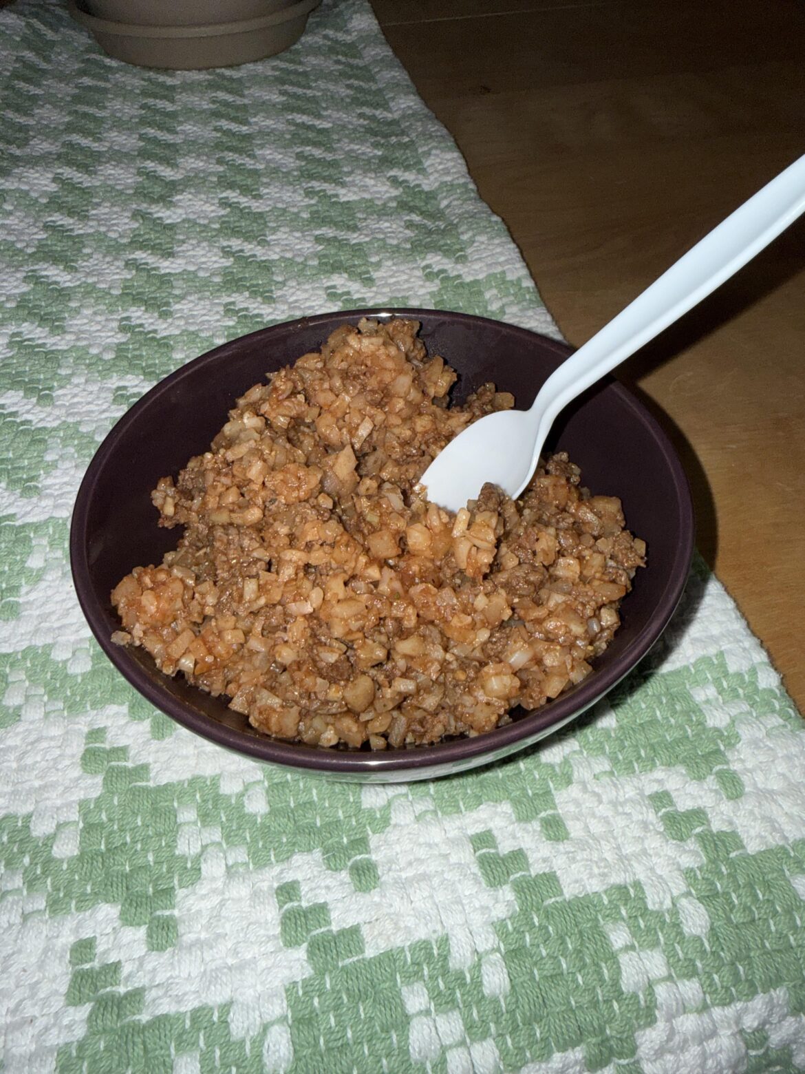 looks like shit, tastes delicious. 245 calories