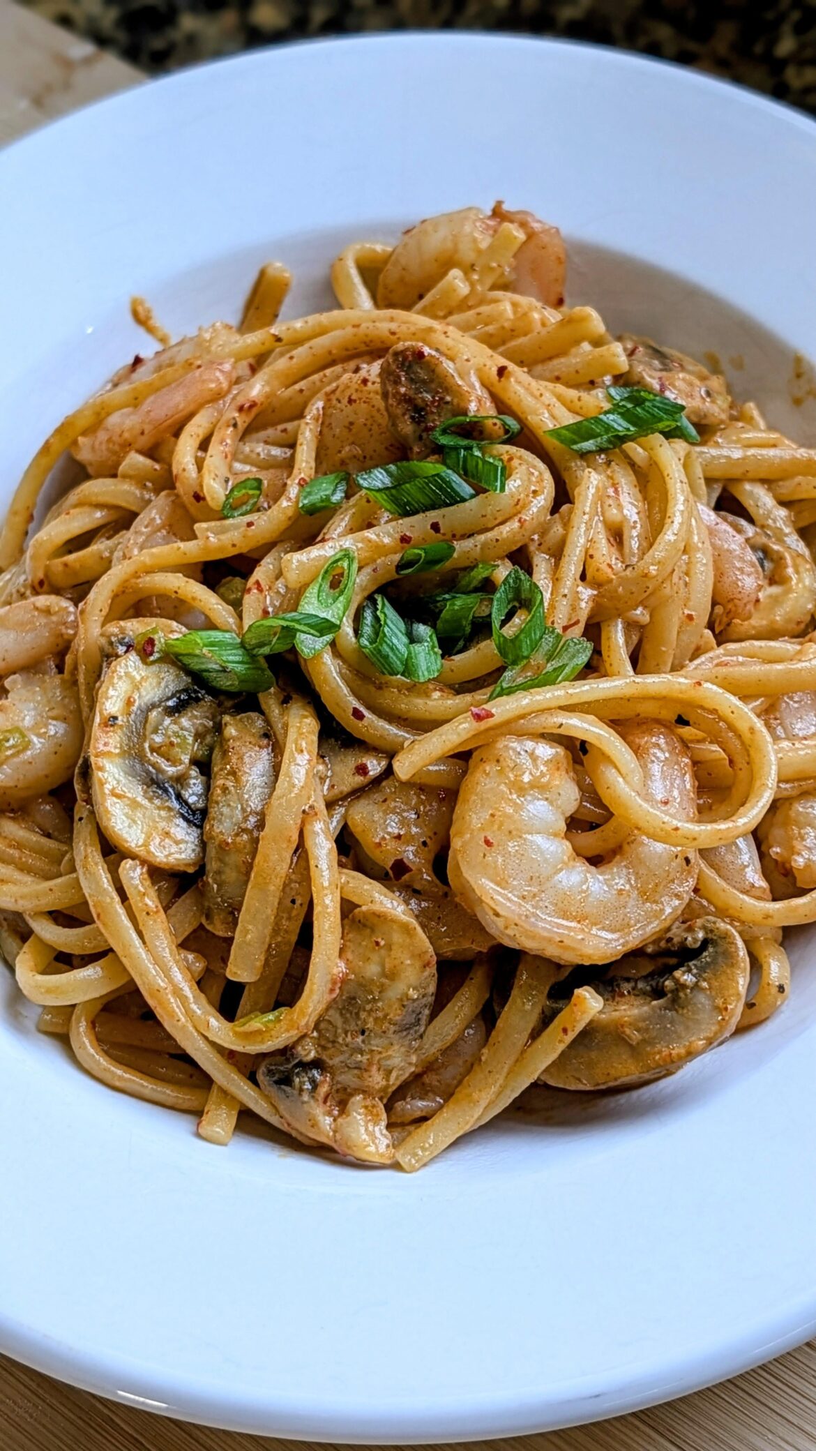 Korean Chili Shrimp Linguine