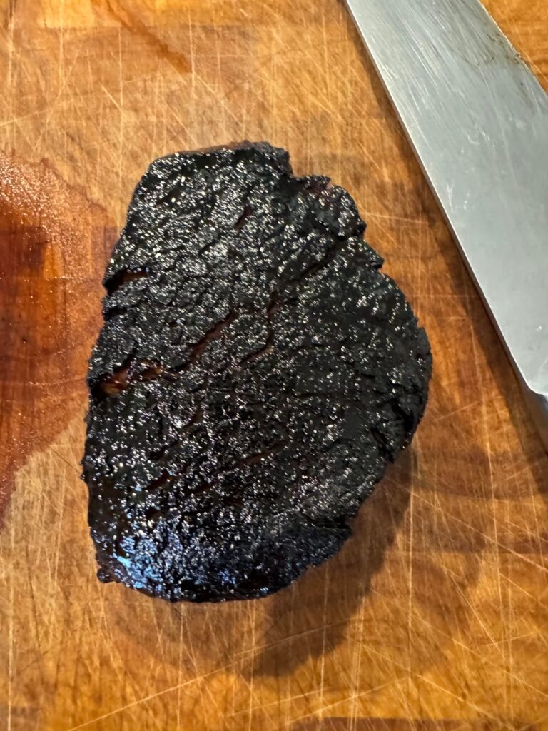 Burnt with a perfect center