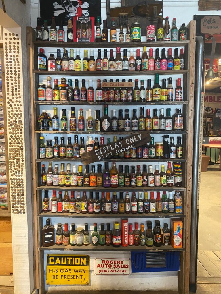 Stopped in a random bbq shop in Texas that had more sauce on the wall than I’ve ever seen