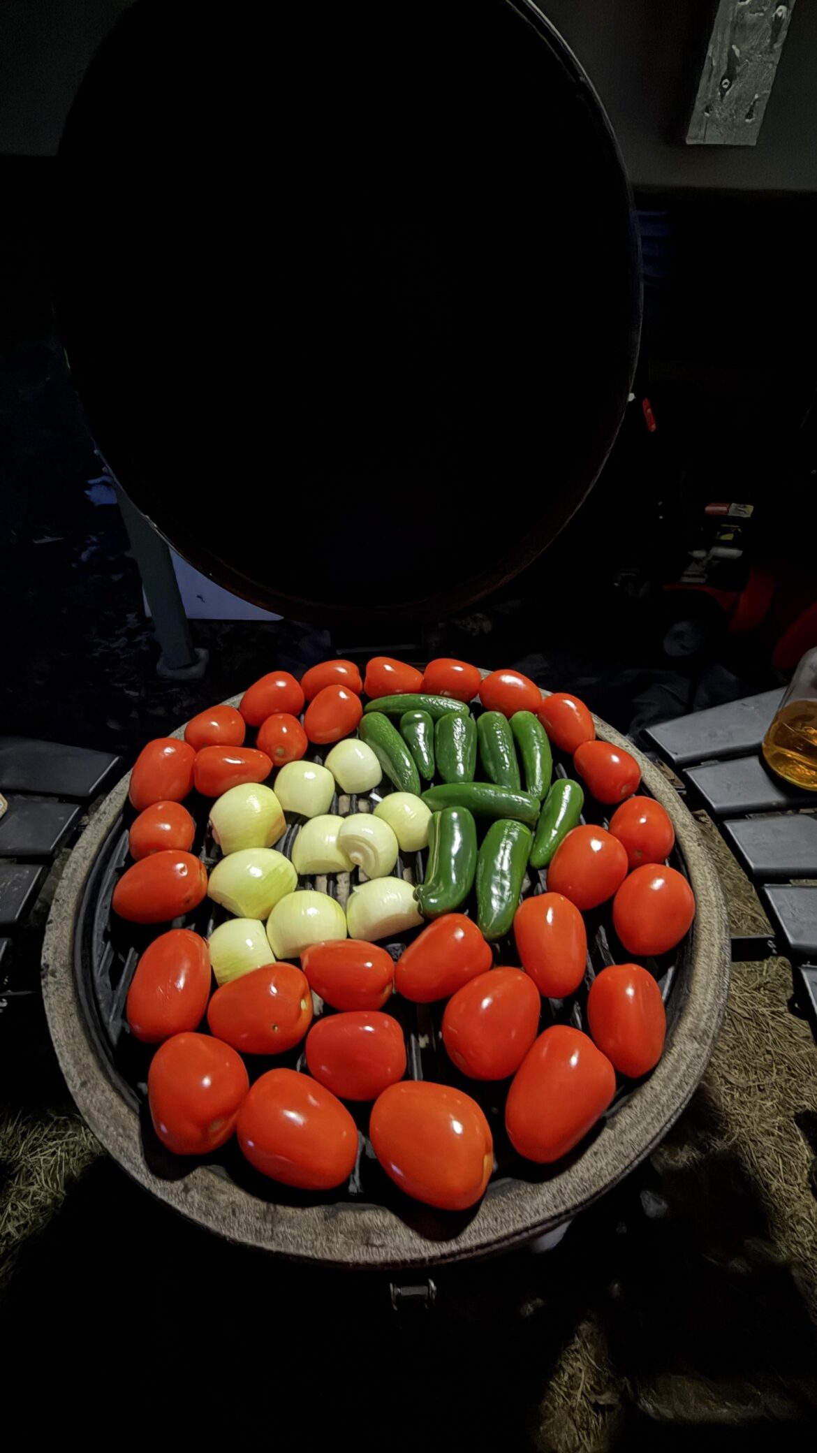 Making my famous smoked salsa