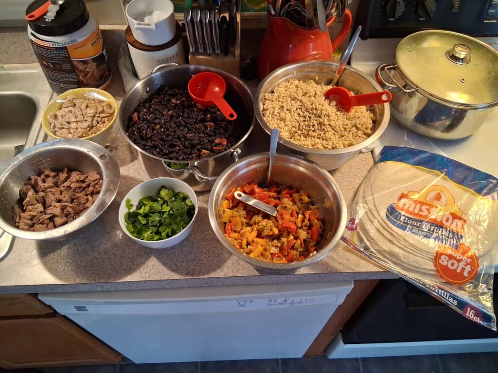 Burrito prep takes a while but it pays off